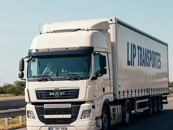 Camión de LIP Transportes en carretera