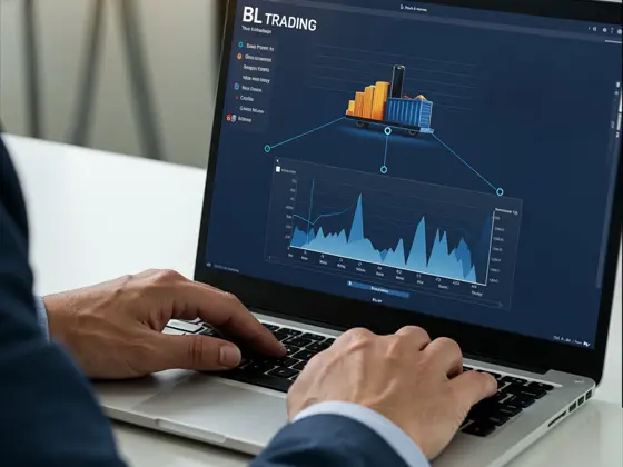 Pantalla con el panel de control de BL Trading
